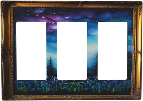 Miniatura 43 de BirdArt - Cubierta decorativa para interruptor de luz de 1 cuadrilla, placa de pared dúplex individual, placa frontal eléctrica para decoración