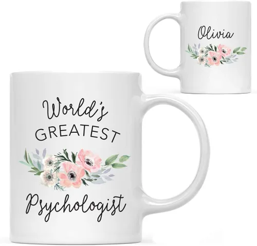 Miniatura 35 de Andaz Press Taza de café personalizada de 11 onzas, taza ejecutiva de relaciones públicas más grande del mundo, flor de anémona rosa, 1 paquete