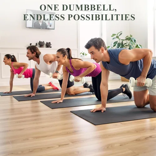 Miniatura 8 de PAETA Mancuerna de neopreno, pesas de mano con agarre curvado para mujer, antideslizantes, antirollo, mancuernas cuadradas para entrenamiento