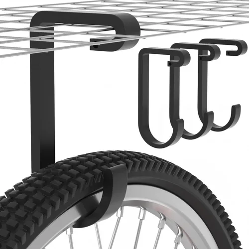 bussdis Ganchos gruesos para bicicleta para portaequipajes de techo: Gancho de almacenamiento superior resistente para bicicleta, soporta 50 libras,