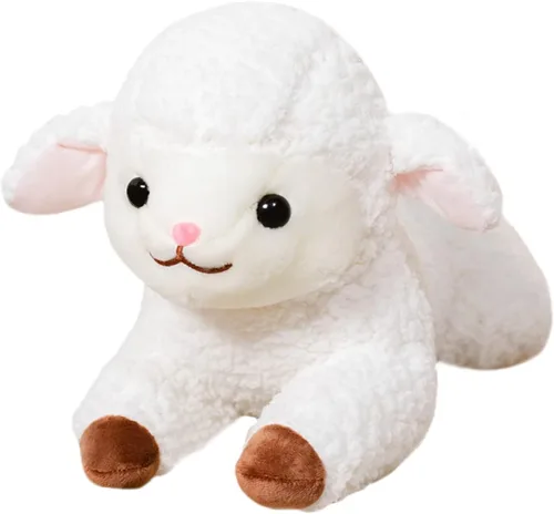 Miniatura 20 de ELAINREN Almohada rellena de ovejas moradas ultrasuaves Cuddle Cordero Felpa Cojín Decoración Regalos/19.6
