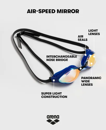 Miniatura 2 de ARENA Unisex Adult Air-Speed Anti-Fog Racing Swim Goggles for Men and Women Air Seals Technology for Superior Comfort