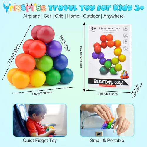 Miniatura 2 de Yrissmiss 3PCS Juguetes Sensoriales de Autismo para Niños Autistas, Juguetes Fidget Sensoriales para Adultos y Niños, Juguetes de Autismo para Niños