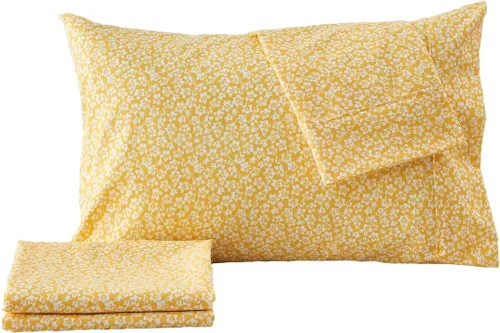 Miniatura 6 de Great Bay Home - Juego de sábanas de microfibra con estampado floral de 4 piezas para cama tamaño king - Sábanas y fundas de almohada ultrasuaves