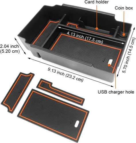 Miniatura 5 de Organizador de consola central MOCHENT para accesorios Subaru Crosstrek 2024 2025 2026 y bandeja de consola Subaru Impreza 2024-2026, accesorios