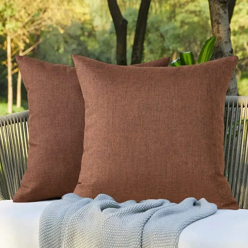 Miniatura 17 de OTOSTAR Paquete de 2 fundas de almohada impermeables para interiores y exteriores de 18 x 18 pulgadas, fundas de almohada decorativas para jardín
