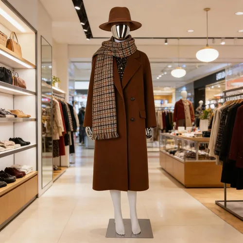 Miniatura 2 de Kinfant Maniquí femenino de cuerpo completo, blanco y plateado, elegante maniquí femenino alto con base de metal estable, pantalla