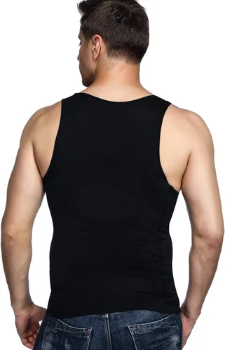 Miniatura 2 de Odoland Camisa adelgazante para hombre, chaleco de compresión térmica, capa base de compresión delgada, muscular, moldeadora