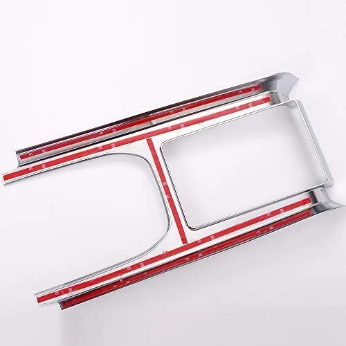 Miniatura 7 de Marcos de cubierta de panel de cambio de engranajes de coche, 1 unidad para Land Rover Discovery Sport 2015 2016 2017 2018 2019 (plata)