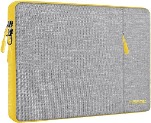 Hseok - Funda para portátil de 15.6 pulgadas, funda con manga a prueba de golpes y repelente al agua con bolsillo para accesorios, compatible con