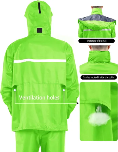 Miniatura 5 de iCreek Rain Suit Waterproof Jacket and Trouser Suit Raincoat for Men and Women Outdoor All-Sport Breathable Anti-storm