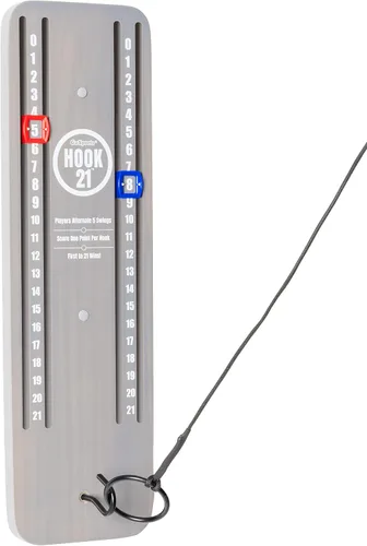 GoSports Hook 21 Juego de Anillo Colgante de Techo - Elige Tu Color - Juega en Interiores o Exteriores Gris