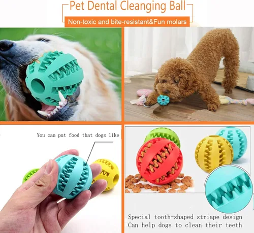 Miniatura 3 de Sunglow 2 Pack Pelota de juguete para perros, no tóxica, resistente a las mordidas, bolas de dentición para perros pequeños/medianos/grandes