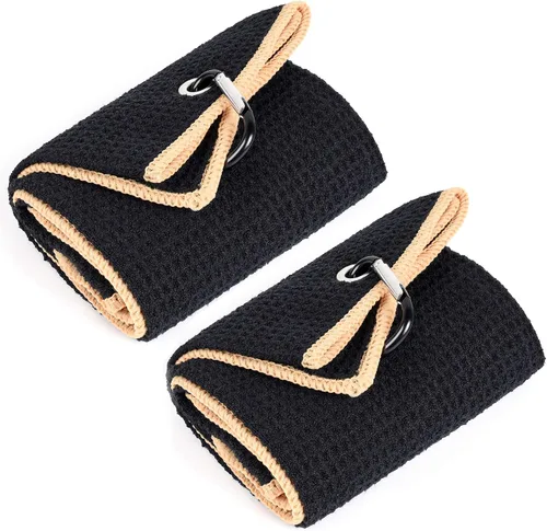 Miniatura 16 de Mile High Life Premium Waffle-Weave Golf Towel 16" X 24" Extra Absorbent & Quick-Dry Ultra-Soft Microfiber Carabiner Clip Multi