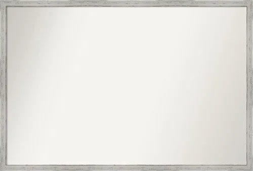 Miniatura 410 de Amanti Art Espejo de baño blanco para sobre el fregadero, 32 x 45 pulgadas, espejo de tocador rectangular blanco esbelto, marco de madera moderno