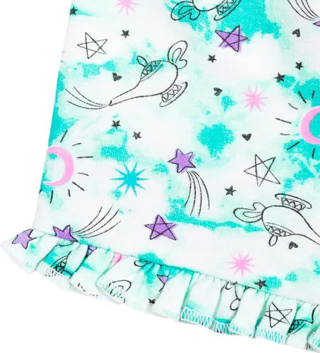 Miniatura 45 de Disney Frozen Moana Princess Tiana - Conjunto de camiseta floral y pantalones cortos de rizo francés para niños pequeños y grandes