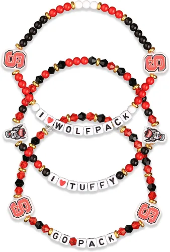 Miniatura 79 de FOCO NCAA unisex-adulto Paquete de 3 Pulseras de la Amistad con Cuentas con Logotipo de Equipo Universitario de la NCAA Oficialmente Licenciadas