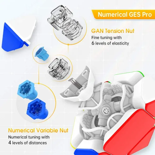 Miniatura 2 de GAN Skewb 8 imanes, cubo magnético de velocidad Gans Skewb rompecabezas cubo mágico ligero GES Pro 90° corte de esquina para niños adultos