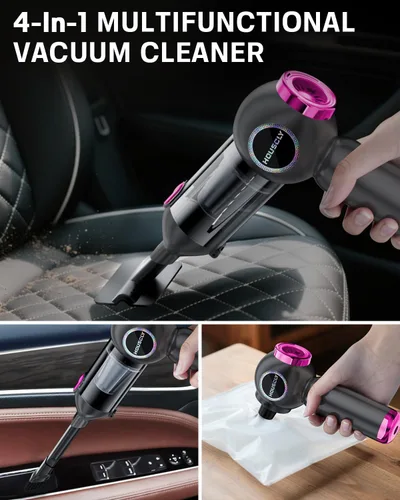Miniatura 4 de Aspiradora de Mano para Coche Portátil Inalámbrica 25000Pa de Alta Potencia Mini Aspiradora de Mano Recargable 4-en-1 Soplador de Polvo de Aire