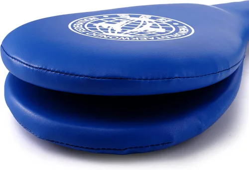 Miniatura 5 de Nicunom Paquete de 2 almohadillas de taekwondo, almohadilla duradera para ataque, karate, artes marciales, entrenamiento de kickboxing, color azul
