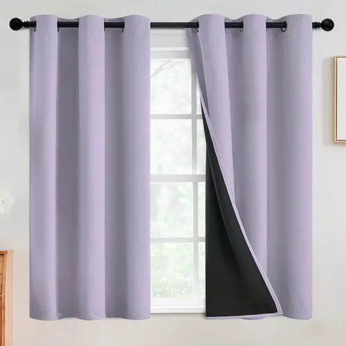 Miniatura 87 de SimpleHome - Cortinas opacas 100% para recámara, cortinas de ventana con ojales beige, con aislamiento térmico, cortinas de oscurecimiento