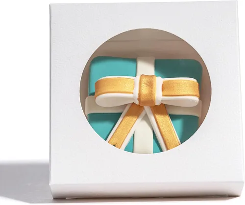 Miniatura 7 de RomanticBaking Cajas de galletas de San Valentín con ventana de 4 3/8 pulgadas x 4 3/8 pulgadas x 1 1/5 pulgadas, paquete de 100 cajas de regalo