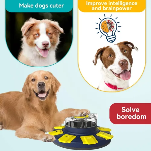 Miniatura 4 de Rompecabezas de alimentación lenta para perros, dispensador de alimentos para perros, alimentador lento, juguetes interactivos de enriquecimiento