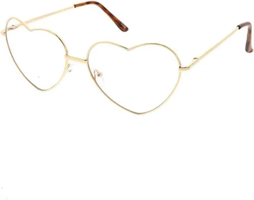 Miniatura 3 de Gafas de filtro de luz azul con marco de corazón de metal de cultura de moda
