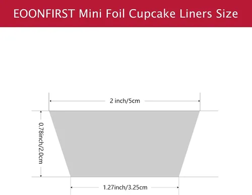 Miniatura 3 de Mini Foil Cupcake Liners Muffin Paper Baking Cups 300 Pcs (negro)