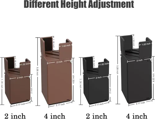 Miniatura 2 de Sephyroth Elevadores de Cama Ajustables Elevadores de Muebles Paquete de 4 con Abrazadera de Tornillo. Elevadores de Mesa Escritorio Silla. Negro
