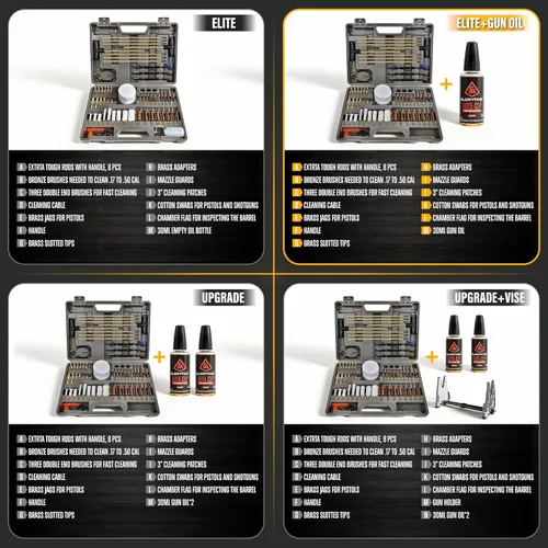 Miniatura 2 de GLORYFIRE Elite Kit de Limpieza de Armas, Kit de Limpieza Universal para Pistola, Escopeta y Pistola con Todos los Cepillos de Latón de Alta Gama