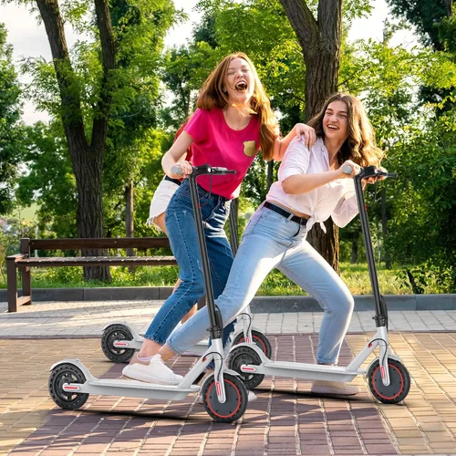 Miniatura 9 de MAXSHOT Scooter eléctrico para adultos, neumáticos de 8.5/10/14 pulgadas, 19/22 mph, motor de 350 W/500 W, rango de 21-28 millas, plegable con doble