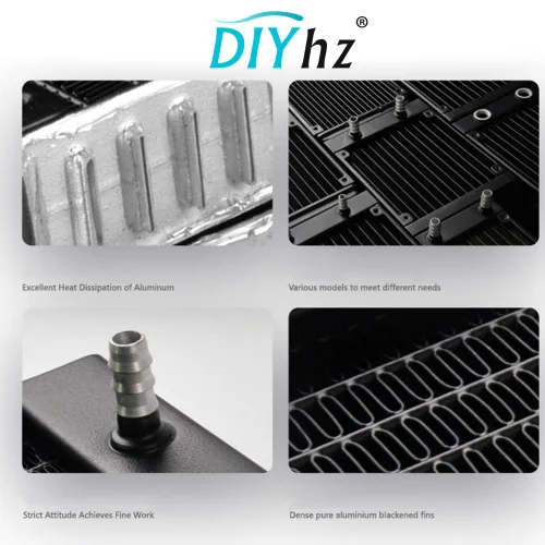Miniatura 3 de Radiador de Refrigeración por Agua para Computadora, Intercambiador de Calor de Aluminio de 12 Tubos, Radiador de Refrigeración Líquida, Disipador