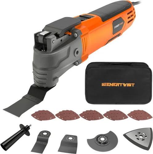 ENERTWIST Herramienta oscilante, kit multiherramienta oscilante de 4.2 amperios con ángulo de oscilación de 5°, 6 velocidades variables, 31
