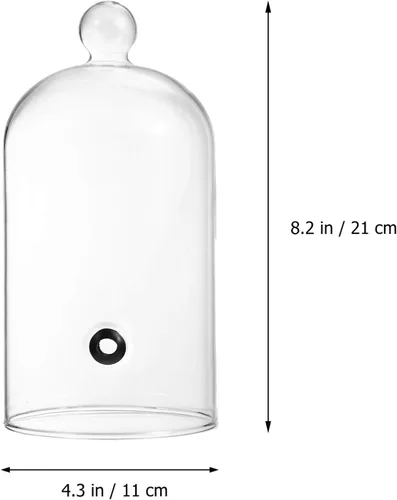Miniatura 4 de Cabilock Cubierta protectora de 4.3 pulgadas para pasteles, pan, cúpula de cristal resistente al calor para hogar, cocina, fiesta, exhibición