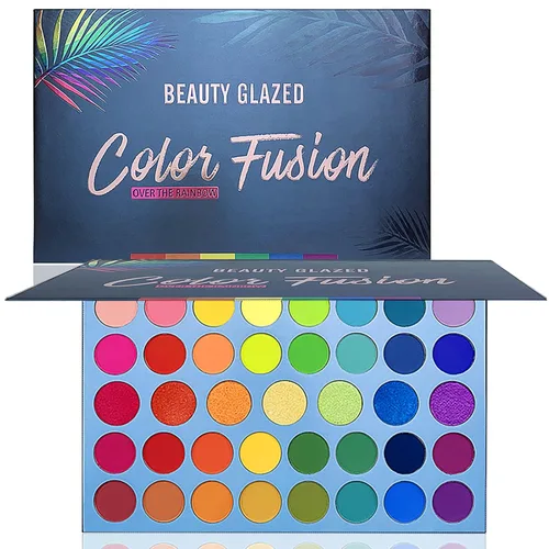 Paleta de Sombra de Ojos Fusión de Colores Altamente Pigmentada 39 Tonos Rosa Púrpura Mate y Brillantes, Paleta de Maquillaje, Sombra de Ojos