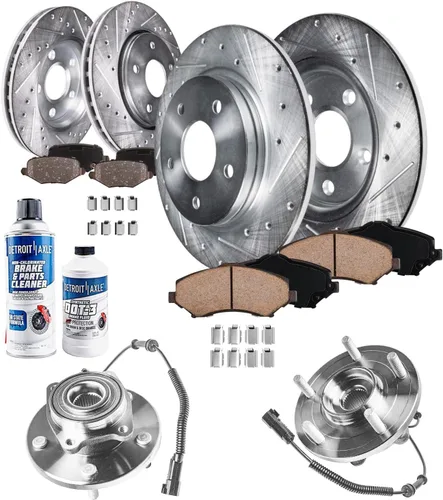 Miniatura 53 de Detroit Axle - Rotores de freno para Toyota Avalon 2020-2021 Camry 2020-2024, repuesto de rotores de freno de disco perforados y ranurados: rotor