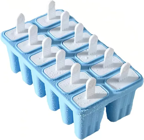 Miniatura 6 de AuraGlor Juego de 12 moldes reutilizables para paletas de silicona, moldes para hacer helados, moldes para helados, accesorios de cocina, fácil
