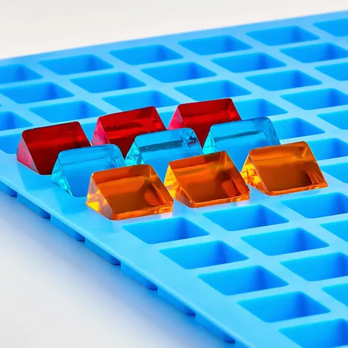 Miniatura 5 de JOERSH Moldes cuadrados de silicona para caramelos duros, gomitas, caramelos, chocolate, ganache, cubitos de hielo, 252 cavidades