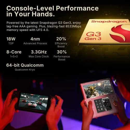 Miniatura 2 de ONE XPLAYER ONEXSUGAR - Consola de juegos portátil Android 14 – Snapdragon G3 Gen3, 16 GB de RAM + 512 GB UFS4.0, pantallas OLED duales