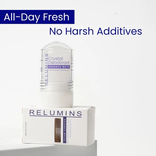 Miniatura 4 de Relumins Desodorante de cristal, sal mineral totalmente natural, sin manchas, no irritante, desodorante sin aluminio con protección contra olores