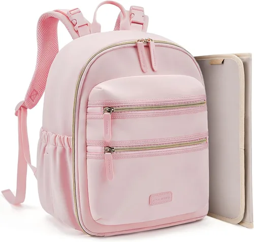 Miniatura 8 de mommore Mochila de Pañales de Neopreno Pequeña Bolsa de Bebé Mochila de Viaje Mini para Pañales para Recién Nacidos con Bolsillos Aislados, Correas