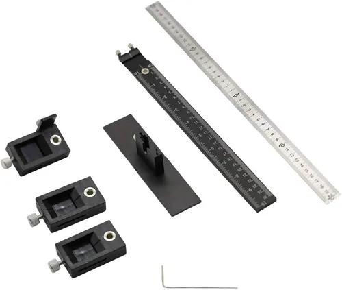 Miniatura 3 de Herramienta de plantilla de hardware para gabinete, guía de plantilla de taladro ajustable, aleación de aluminio, plantilla de gabinete para puertas