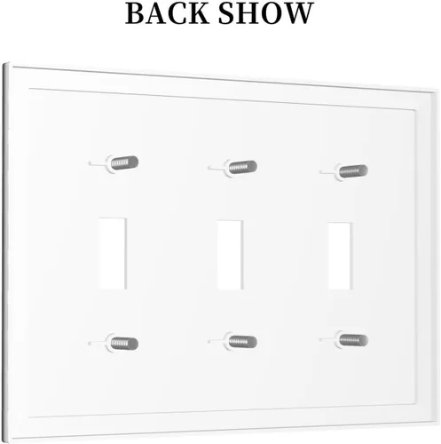 Miniatura 697 de Placa Decorativa de Pared de Granja Rústica con Cuerno de Madera para Puerta de Granero 1 Banda Duplex Cubiertas de Toma Eléctrica Soltera