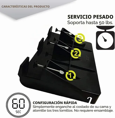 Miniatura 4 de Modern Innovations - Estante de cabecera para cama, dormitorio universitario, estante/organizador de cama para litera superior, bandeja de mesita