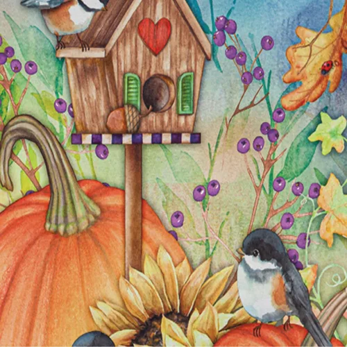 Miniatura 6 de Evergreen Flag Autumn Greetings - Bandera de jardín de gamuza, banderas de jardín de bienvenida de otoño de 12 x 18 pulgadas, banderas de jardín
