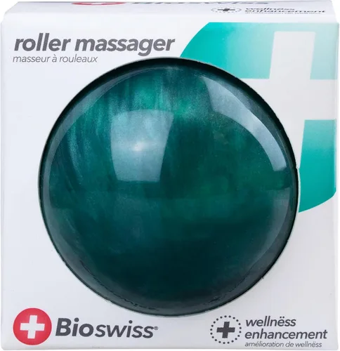 Miniatura 9 de BioSwiss Rodillo de masaje de garra, masajeador muscular de mano con 5 cabezales giratorios para espalda, piernas y hombros