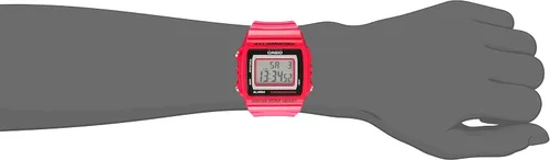 Miniatura 2 de Casio Kids W215H-4A - Cronómetro digital clásico, color rosa, Rosado, Cronógrafo, Digital