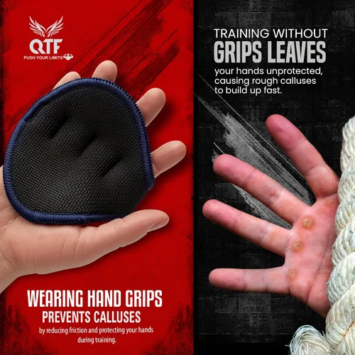 Miniatura 7 de QTF Almohadillas de neopreno para gimnasio, protectores de palma de gimnasio, reemplazo de guantes de entrenamiento para hombres y mujeres, Rosa