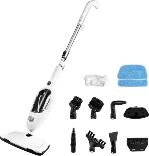 Limpiadora de Trapeador de Vapor 10 en 1 con Práctica Unidad Portátil Desmontable, Laminado/Madera Dura/Azulejos/Alfombra Cocina - Prendas - Ropa -